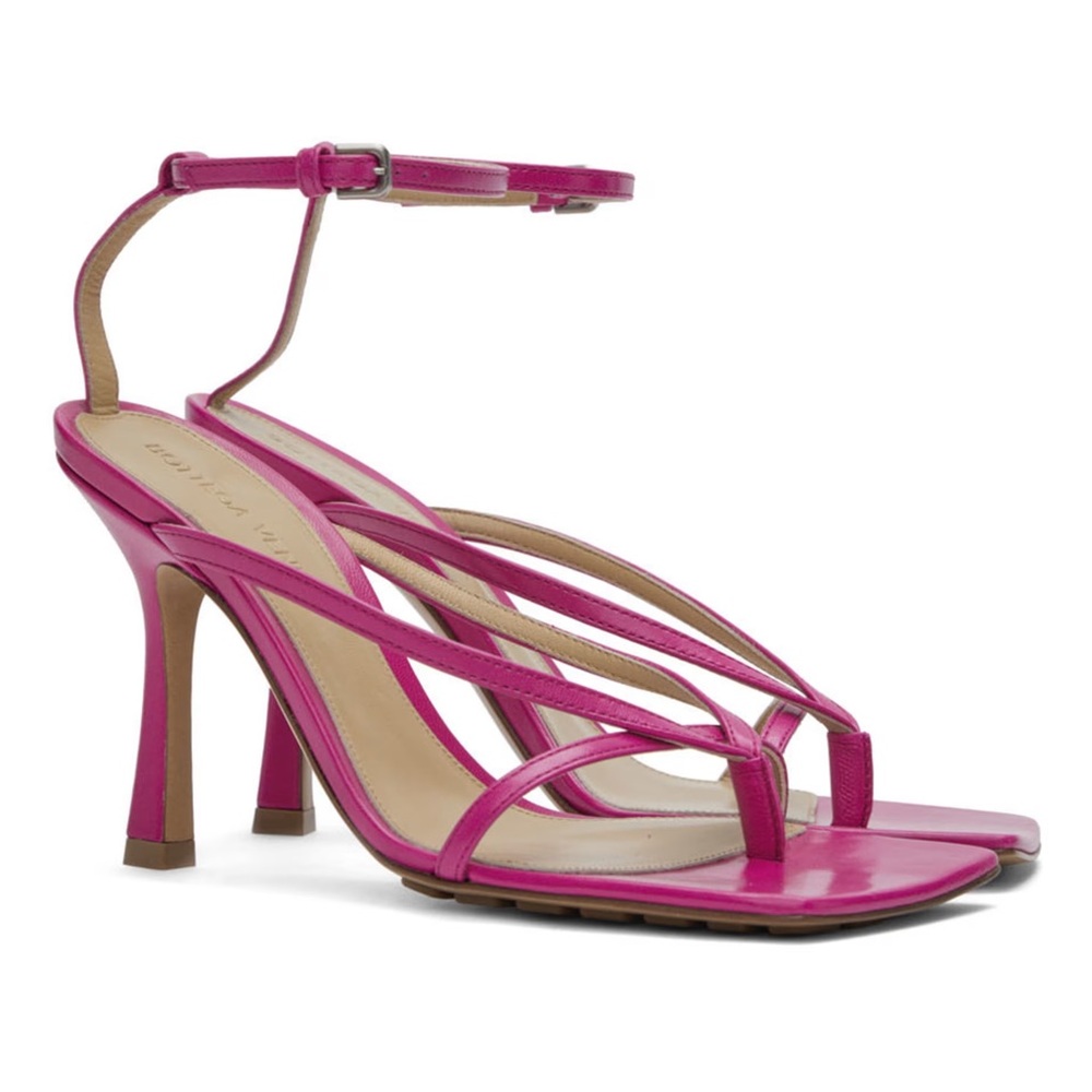 Bottega Veneta Pink Stretch Heeled Sandal